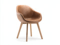 Sedia da pranzo-Similpelle-Legno-60 x 58 x 82 cm-Marrone-Naturale-Stile moderno con seduta ergonomica