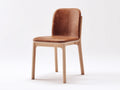 Sedia da pranzo-Similpelle-Legno-56 x 58 x 84 cm-Marrone-Naturale-Stile moderno minimalista