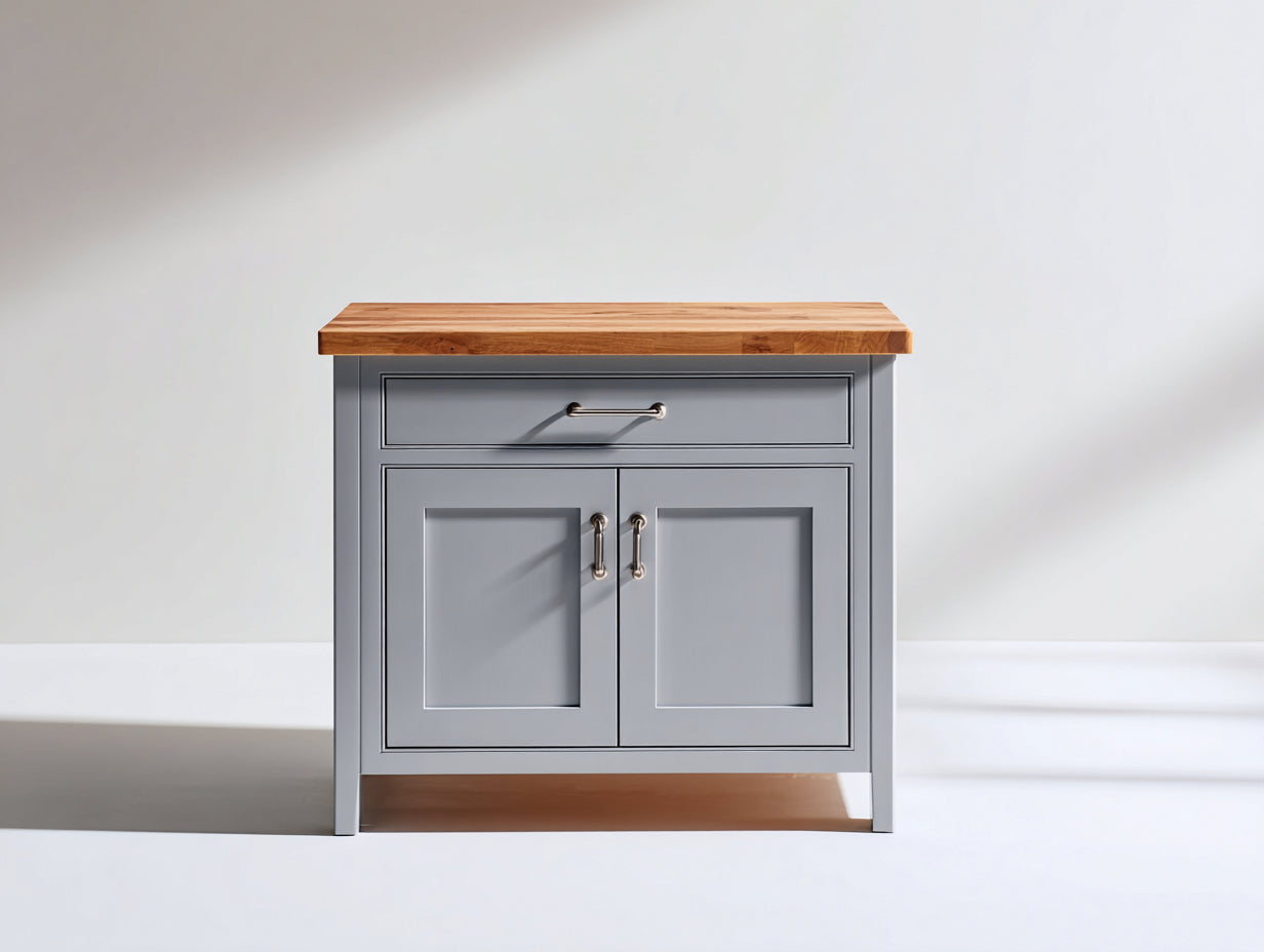 Credenza - Legno - 100 x 45 x 85 cm - Grigio-Rovere naturale - Stile rustico