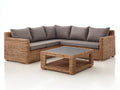 Divani da esterno - polyrattan-tessuto - 238 x 238 x 79 cm - marrone naturale-grigio tortora-antracite - stile moderno